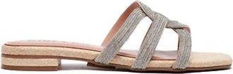 Bibi Lou Womens Eve Rhinestone Sandal In Nude