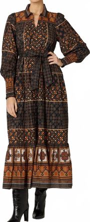 Cleobella Lucy Ankle Midi Dress In Zocalo Print
