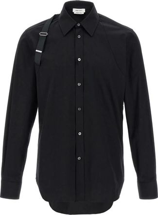 Alexander McQueen Harness Shirt - Heren - Casual Overhemden - Zwart - L - Katoen - Overhemden