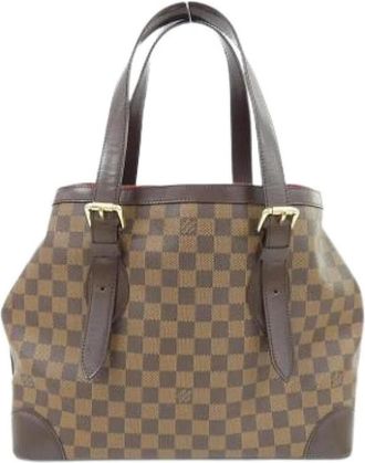 Louis Vuitton Pre-owned Damier Handbag - Dames - Vintage Handtas - Bruin - ONE Size - Vintage