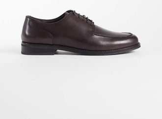 Asos Scarpe derby stringate in pelle marrone