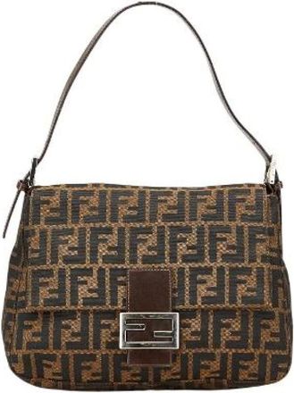 Fendi Pre-owned Handbags, female, Brown, Size: ONE SIZE Pre-owned Canvas fendi-bags