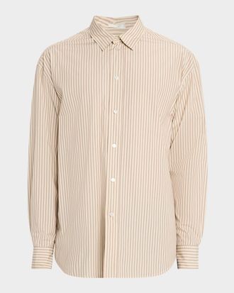 The Row Mens Granada Cotton Pinstripe Sport Shirt