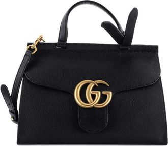 Gucci GG Marmont Top Handle Bag Leather Small satchel - Nero