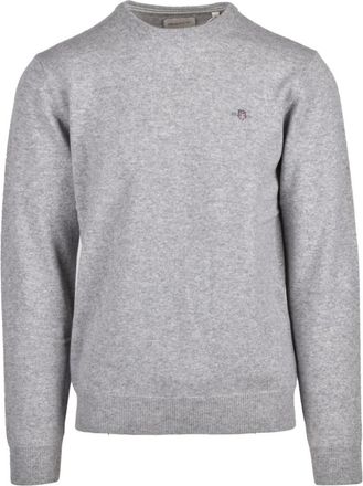 GANT Hoodies & sweatvesten, Heren, Grijs, XL, Wol, Pullover Girocollo