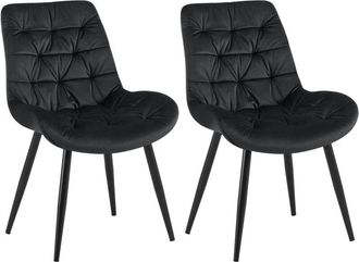 Clp Lote de 2 sillas de comedor Rossford Negro