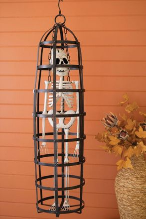 Kalalou Halloween Skeleton In A Cage