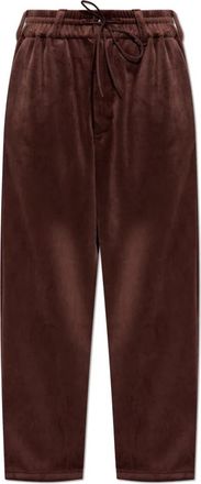Yohji Yamamoto Wijde broek - Dames - Wijde Broeken - Bruin - S - Broeken