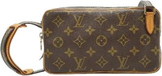 Louis Vuitton Pre-owned Monogram Pochette Marly Bandouliere - Dames - Vintage Schoudertas - Bruin - ONE Size - Leer - Vintage