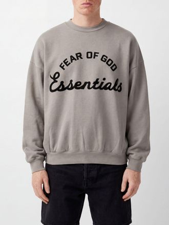 Fear of God Felpa girocollo in cotone con logo a contrasto