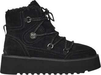 Pinko Martina 01 Enkellaars - Dames - Veterlaarzen - Zwart - 38 EU - Leer - Schoenen