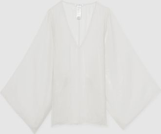 Good American White Tencel-blend Beach-up, XS