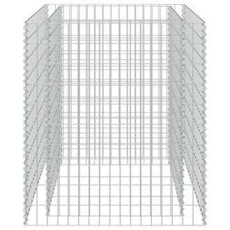 Berkfield Home Gabion Raised Bed Galvanised Steel 90x90x100 cm in Silver | Size: 90 x 90 x 100 cm