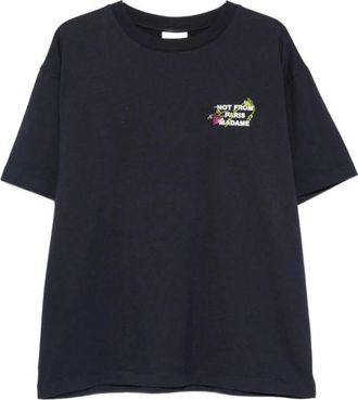 Dr&ocirc;le de Monsieur L-Ts 327 T-shirt - Heren - T-shirts - Blauw - S - Katoen - Tops