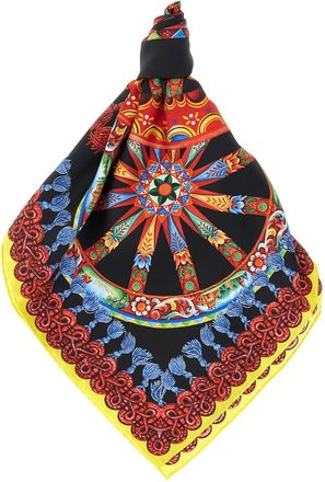 Dolce & Gabbana Multicolor Carretto Printed Scarves