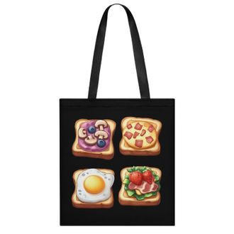 Generic Fruity And Savory Toast Bread Womens Tote Casual Shopping Bag Lightweight Shoulder Bags Hobos Handbag for Work Travel Daily 35x40cm