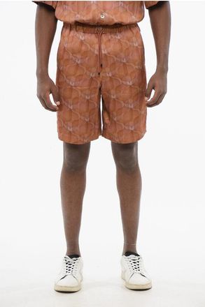 Dries Van Noten Geometric Patterned PIPERI Chiffon Shorts size 46
