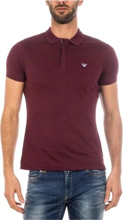 Armani Jeans Polo Shirts - Heren - Polos - Rood - XL - Katoen - Tops