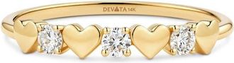 Devata Heart Lab Grown Diamond Ring in 14K Gold in Yellow Gold at Nordstrom, Size 8