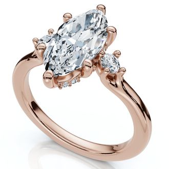 Pompeii3 Certified 2.15Ct Marquise Diamond Engagement Ring 14k Gold or Platinum Lab Grown