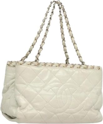 Chanel Pre-owned Shoulder Bags, female, White, Size: ONE SIZE Pre-owned Vintage Shoulder Bag