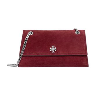 Tory Burch Borsa a tracolla Kira Turnlock in camoscio - - Bags - Donna - Rosso - ONE SIZE