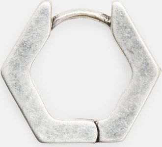 AllSaints Sterling Silver Hex Sterling Silver Bolt Hoop Earring, Size: One Size