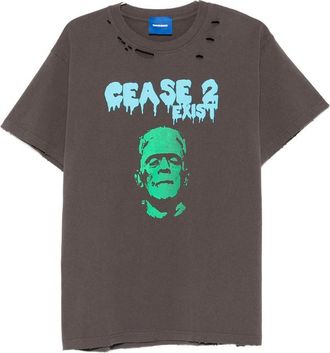 Dagger Graphic-print Distressed T-shirt