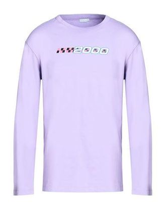 8 by YOOX ORGANIC COTTON L/SLEEVE T-SHIRT WITH PRINT