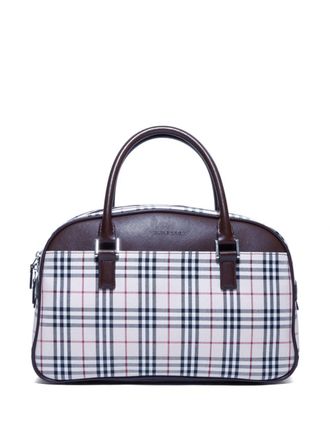 Burberry House Check zipped handbag - women - Canvas/Leather - One Size - Neutrals