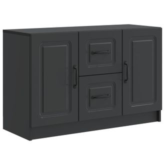 vidaXL Aparador Con Caj&oacute;n Negro 89 X 34,5 X 57 Cm Madera De Ingenier&iacute;a Vidaxl