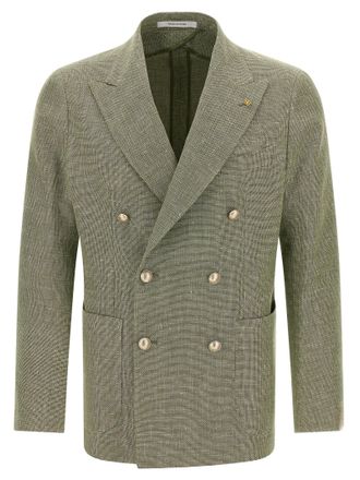 Tagliatore Bicolor Linen Mens Blazer