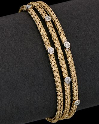 Meshmerise 18K Over Silver 0.12 Ct. Tw. Diamond Bracelet