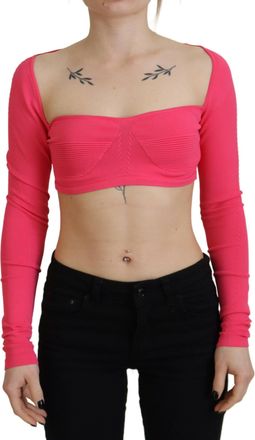 Dsquared2 Dsquared&sup2; Viscose Knit Square Neck Long Sleeves Womens Top (Pre-Owned)