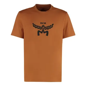 MCM Mcm, Hombre, Camisetas, Marrón, Talla: S