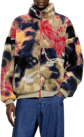 Diesel S-Luke Fleece Jacket in Gold at Nordstrom, Size X-Large