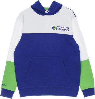 Mitchell & Ness Hoodie BA Fusion Fleece 2.0 Hardwood Classics Atlhaw - Heren - Hoodies - Blauw - XS - Hoodies & sweatvesten