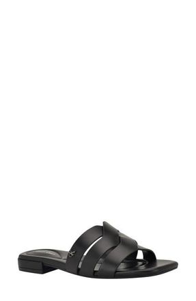 Calvin Klein Tisha Slide Sandal in Black at Nordstrom, Size 7