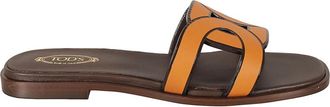 Tod's Orange Slip On Sandals