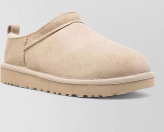 UGG leather shearling-lined slippers