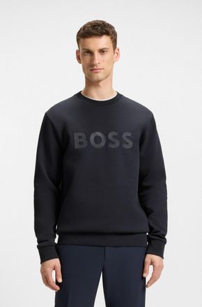Boss Green by Hugo Boss Sweatshirt BOSS GREEN Salbo, Herren, Gr. XXL, blau (dunkelblau402), Sweatware, Obermaterial: 95% Baumwolle, 5% Elasthan, unifarben, regular fit, Rundh