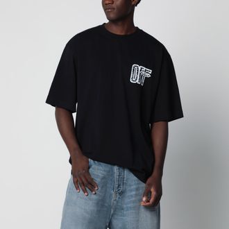 Off-white T-shirt Motion Arrow con logo in cotone nera