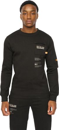 Duck and Cover Heren Applewood Sweatshirt (Zwart)