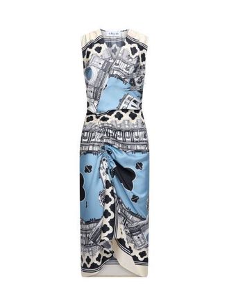 C&acirc;llas Milano AGNES Sleeveless draped dress in Black/white at Nordstrom, Size 12
