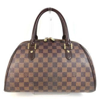 Louis Vuitton Brown Damier Canvas Boston Bag Handbag Tote Bag (Pre-Owned)