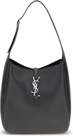 Saint Laurent Womens Shoulder Bag Le 5a7 Black Leather Calf
