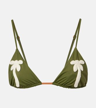 Johanna Ortiz Embroidered bikini top