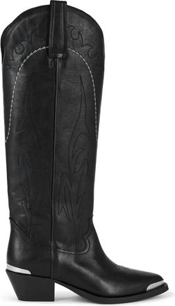 The Kooples Womens Santiago Western Boots In Black