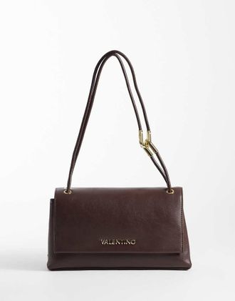 Valentino borsa da spalla Fablere marrone scuro