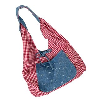 Generic [Zeizafa] Modern Two Tone Design Spacious Shoulder Bag Polyester Fabric Comfortable Ergonomic Handle Casual Clothing Essential Color Contrast Shoulder